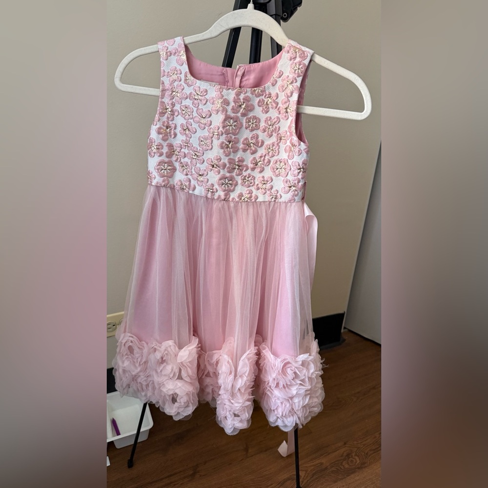 Pink Floral Kids Dress